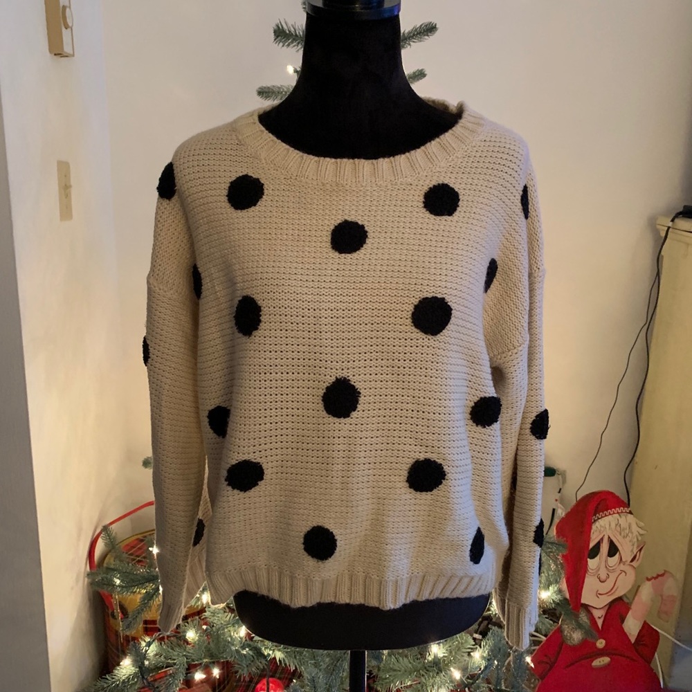 NWOT? Lumiere Polka Dot Sweater Sz M